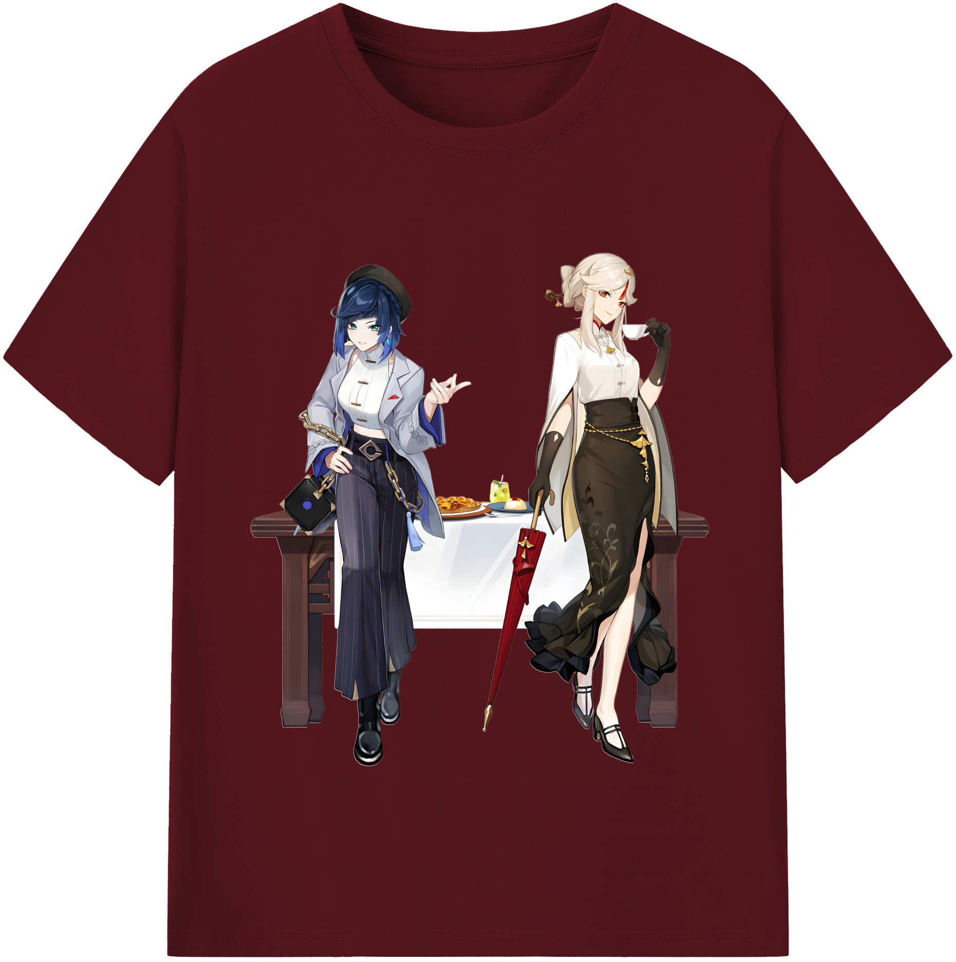 げんし神 夜兰 やらん genshin Yaran 綿100％半袖Tシャツ（フロントプリント）